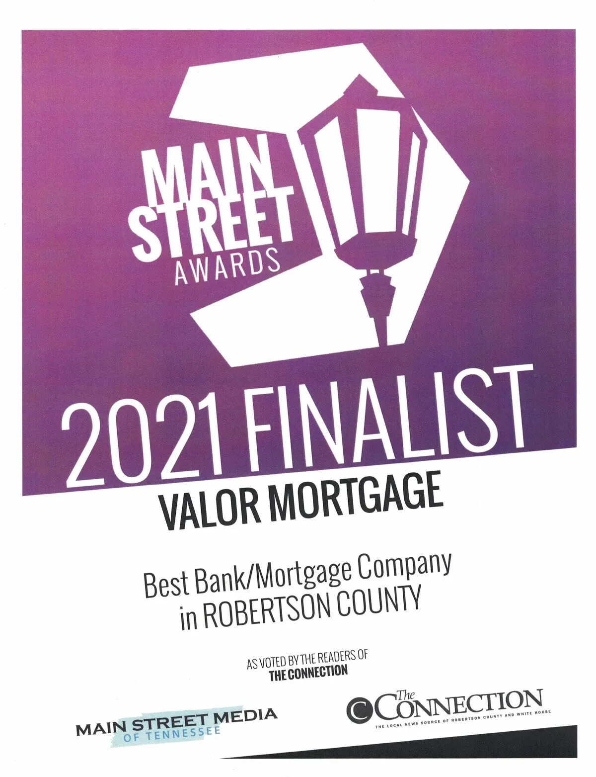 Robertson County Main Street Award Finalist 2025
