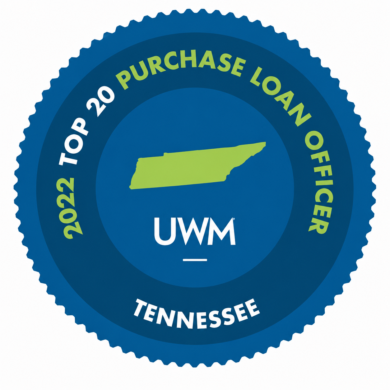 UWM Top 20 Purchase Loan Officer Tennessee 2022