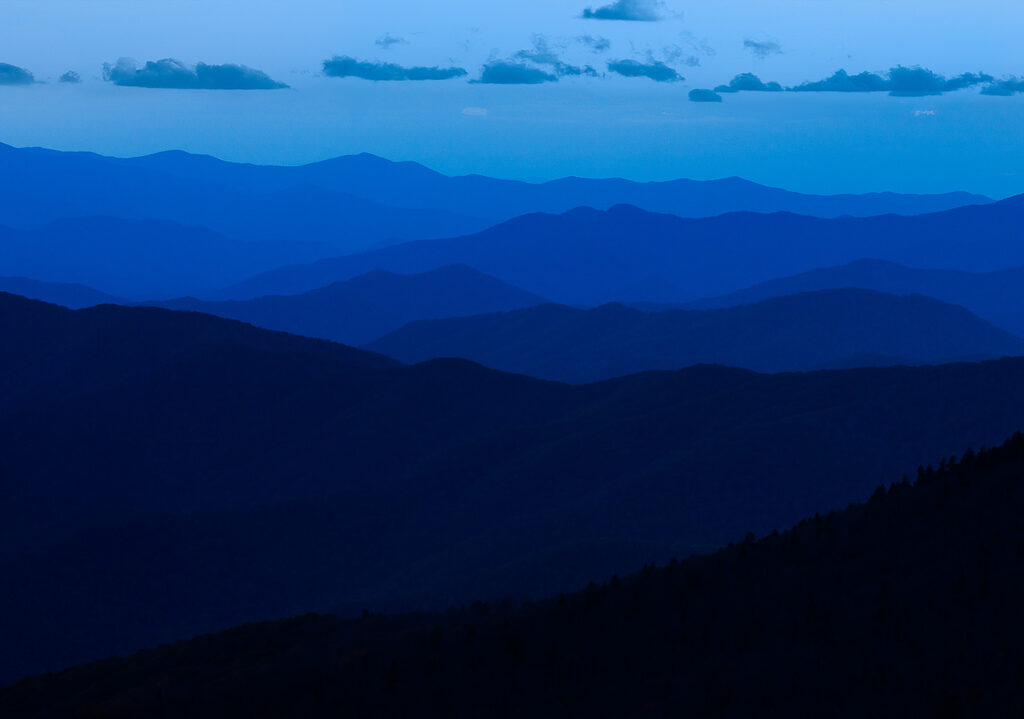 Layered mountain ridges at blue hour — Hamilton County, TN mortgage and home loan guide from Valor Mortgage