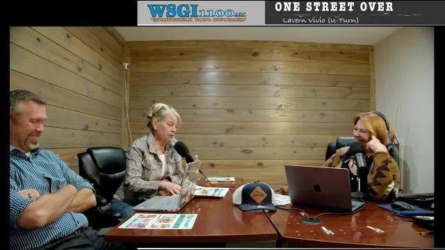 Christopher Armantrout in the WSGI 1100 AM studio for One Street Over